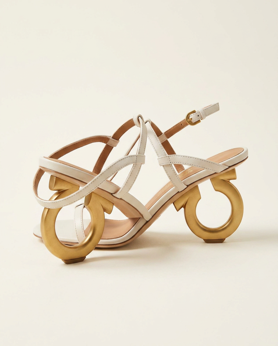 Ring Heel Sandal — Ivory