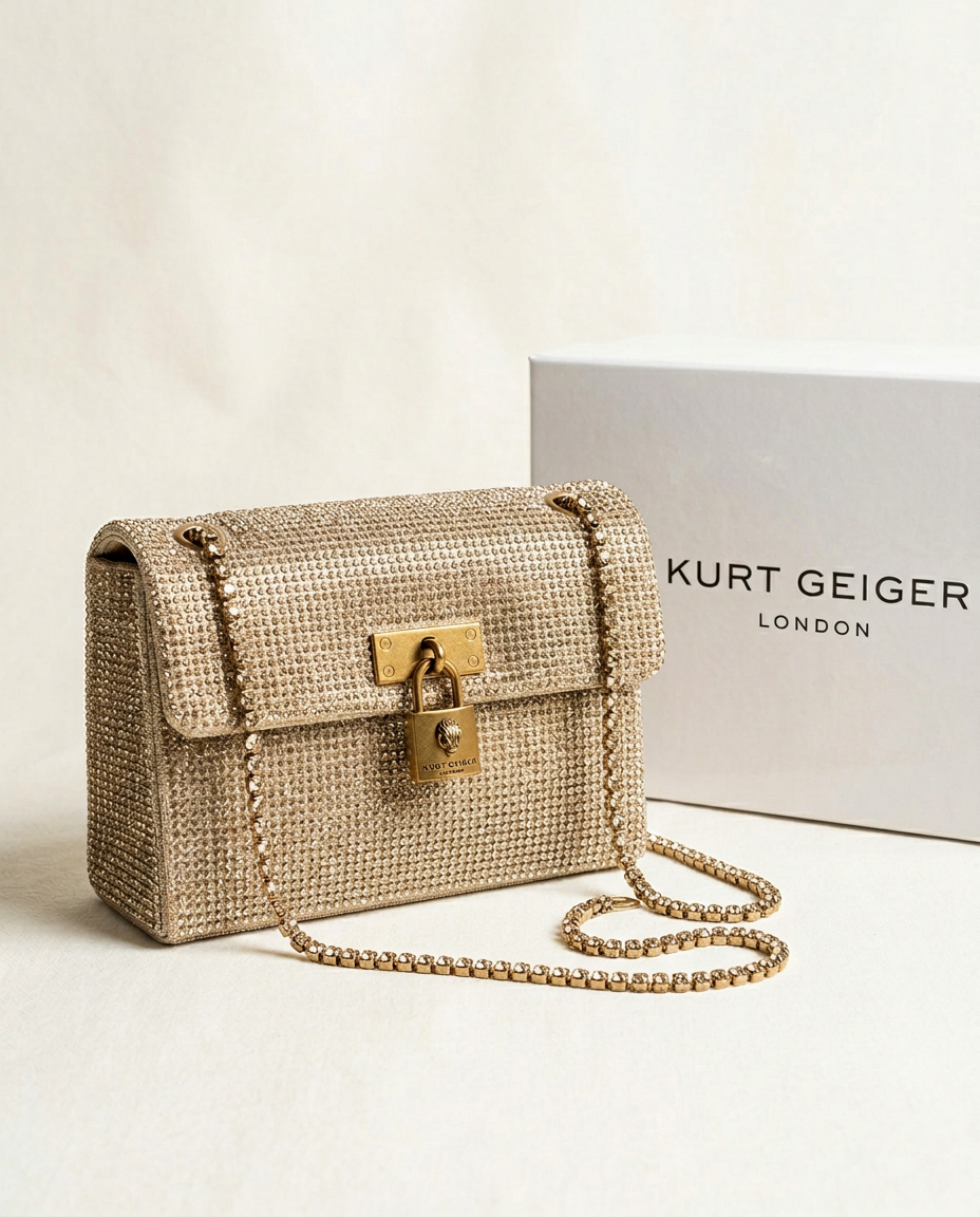 Mini Kensington Crystal Clutch — Champagne