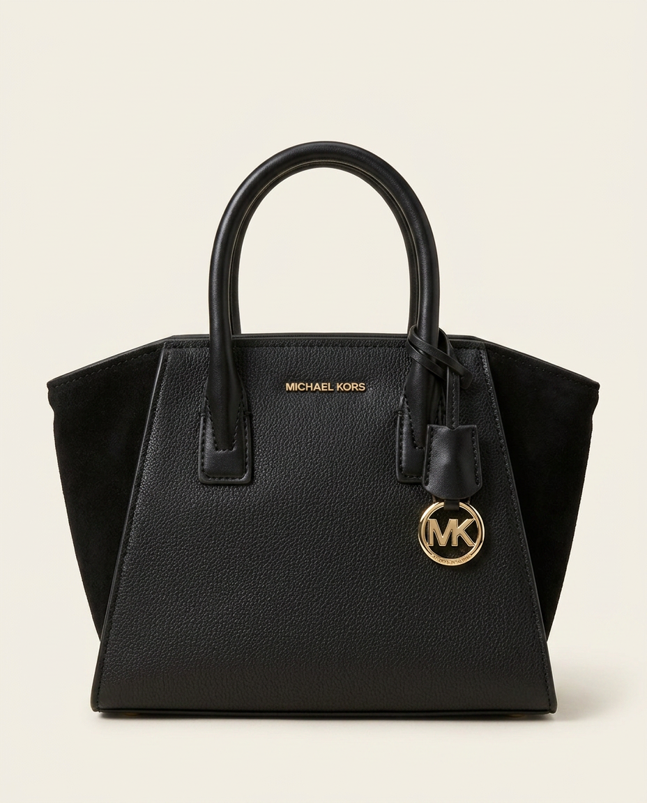 Avril Suede-Wing Satchel — Onyx