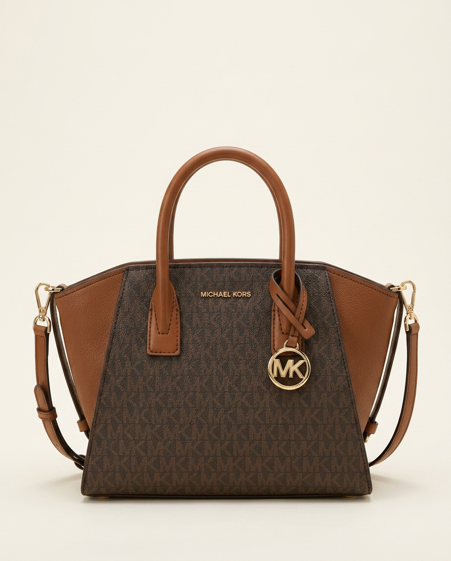 Avril Satchel — Monogram Brown