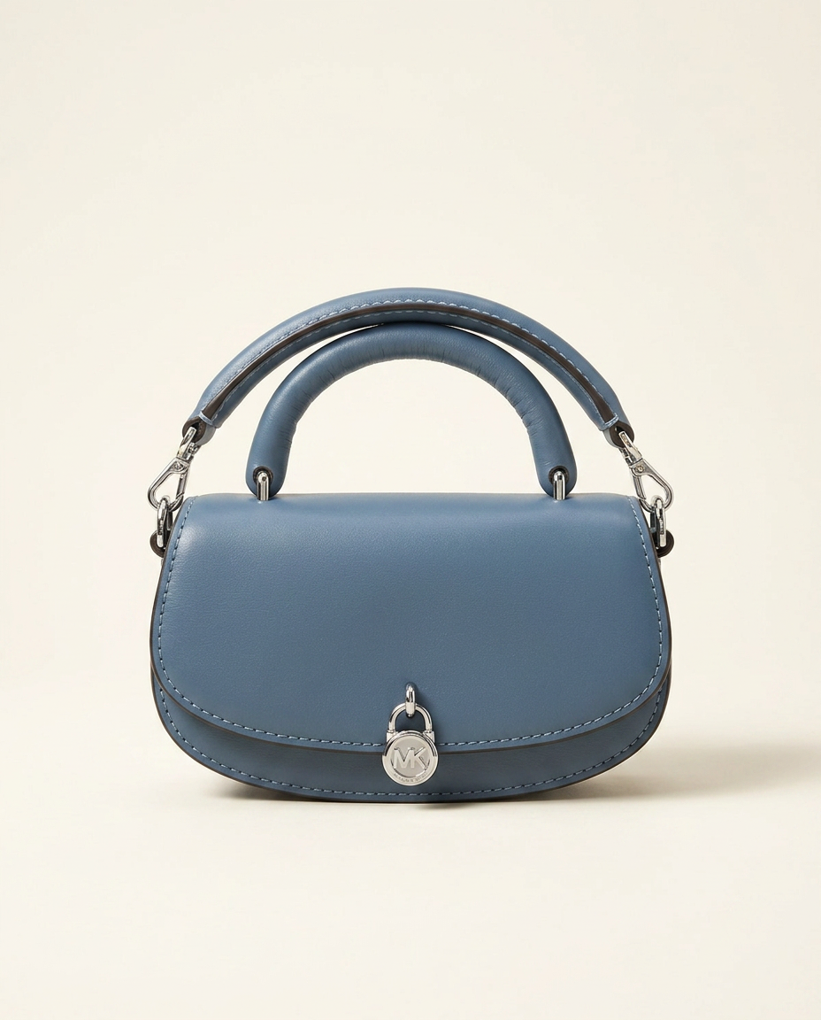 Mini Saddle Top-Handle — Denim Blue